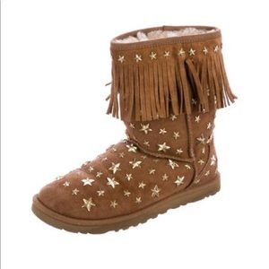UGG X jimmy choo ankle boots star embellishment